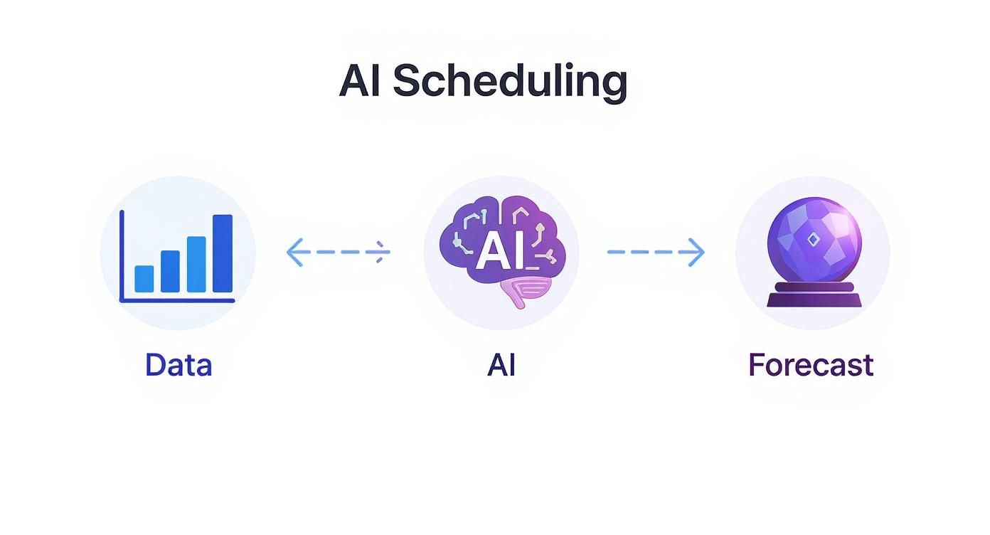 Infographic about scheduling of resources